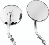 Bikers Choice 65-Up Chrome 4 Inch Round Short Stem Mirror Right Custom