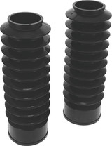 Bikers Choice 49MM Black Long Fork Boots Extended 8.75in / Collapsed 3.5in (Pair)