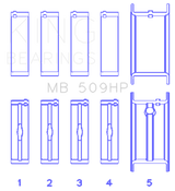 King Engine Bearings Chevrolet 400 V8 (Size STDX) Main Bearing Set