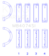 King Engine Bearings Chrysler 2.7L (Size +0.50mm) Main Bearing Set