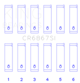 King Engine Bearings Chrysler 215 Cid/241 Cid 24V (Size +0.75mm) Connecting Rod Bearing Set