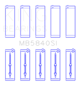 King Engine Bearings Chrysler/Dodge Gen 3 Hemi 5.7/6.1/6.4 (Size +1.0mm) Main Bearing Set
