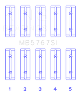 King Engine Bearings Nissan Hr15/16DE (Size +0.75mm) Main Bearing Set