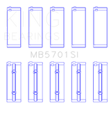 King Engine Bearings Mitsubishi 4D56 Hp (Size +0.50mm) Main Bearing Set