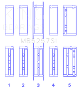 King Engine Bearings General Motors 379/V8 Ohv (Size +1.0mm) Main Bearing Set
