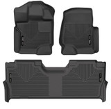 Husky Liners 21-24 Ford F-150 SuperCrew Weatherbeater Black Front & 2nd Seat Floor Liners