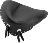 Mustang 84-06 Harley Standard Rear Tire Wide Touring Solo Seat w/Studs - Black