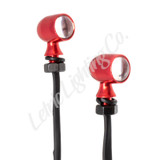Letric Lighting 12mm Mini White Running Amber Turn Signal LEDs - Red Anodized