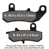EBC 90-91 Suzuki DR 650 Rear Right FA-SFA-TT-X Brake Pads