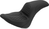 Mustang 06-17 Harley Softail Wide Tire (200mm) Fastback 1PC Seat w/Diamond Stitch - Black