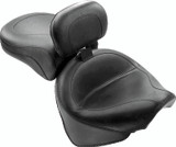 Mustang 99-11 Yamaha V-Star 1100 Custom Wide Touring 2PC Seat w/Driver Backrest - Black