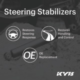 KYB Shocks & Struts Steering Stabilizers Front 18-23 Jeep Wrangler JL / 20-23 Gladiator