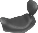 Mustang 14-17 Harley Fat Bob Wide Tripper Solo Seat w/Driver Backrest - Black