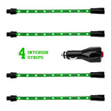 XK Glow Single Color XKGLOW UnderglowLED Accent Light Car/Truck Kit Green - 4x8In
