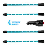 XK Glow Strip Single Color XKGLOW UnderglowLED Accent Light Car/Truck Kit Light Blue - 4x8In
