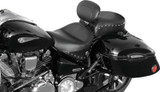Mustang 99-15 Yamaha Road Star 1600,1700 Wide Touring 2PC Seat w/Driver Backrest Studs - Black