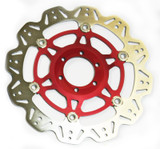 EBC 91-92 Yamaha FZR 400 RR Front Left/Right Vee Floating Red Rotor