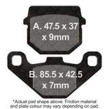 EBC 1982 Kawasaki AR 50 A1 Front Left Sintered HH/R Brake Pads
