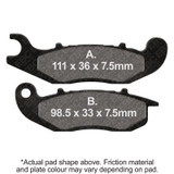 EBC 13-21 Honda CRF 250 L Front Left R Series Sintered Brake Pads
