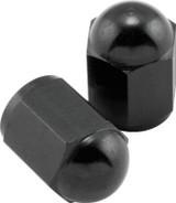 BikeMaster Valve Caps Aluminum (6 Pair) - Black