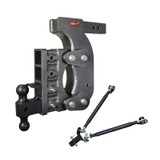 Gen-Y The Boss Torsion-Flex 2.5in Receiver 15in Drop Hitch w/Dual-Ball/Pintle Lock/Stab Kit