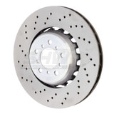 SHW 15-18 BMW M3 3.0L Left Front Cross-Drilled Lightweight Brake Rotor (34112284809)