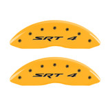 MGP 4 Caliper Covers Engraved Front Charger Rear RT Yellow Finish Black Char 2007 Dodge Charger