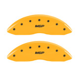 MGP 4 Caliper Covers Engraved Front & Rear GMC Yellow Finish Black Char 2008 GMC Envoy