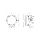 Rigid Industries 360-Series 4in Fog w/ Amber PRO Lens - White (Pair)