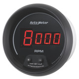 AutoMeter Gauge Tach 3-3/8in. 10K RPM In-Dash Digital Black Dial W/ Red Led