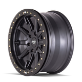 Dirty Life 9304 DT-2 20x9 / 5x139.7 BP / 12mm Offset / 87.1mm Hub Matte Black Wheel - Beadlock