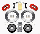 Wilwood Narrow Superlite 6R Front Hat Kit 14.00in Red 93-96 Mazda RX7