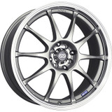 Enkei J10 17x7 5x100/114.3 38mm Offset Dia Silver w/ Machined Lip Wheel