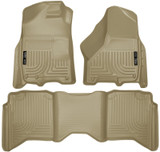Husky Liners 2012 Dodge Ram 1500/2500/3500 Crew Cab WeatherBeater Combo Tan Floor Liners
