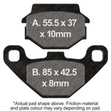 EBC 83-85 Kawasaki KX 125 Front Left/Right R Series Sintered Brake Pads