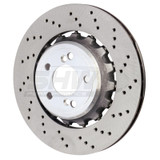 SHW 15-18 BMW M3 3.0L Right Rear Cross-Drilled Lightweight Brake Rotor (34212284812)