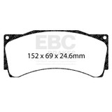 EBC Racing 16-21 Audi RS3 LMS (Race Car) 2.0 Turbo RP-X Race Front Brake Pads