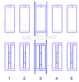 King Engine Bearings Performance Ford 302 Main Race Bearing Set