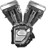 S&S Cycle 99-06 BT T124 Long Block Engine w/ 640 Cams - Wrinkle Black