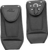Mustang 00-15 Harley Softail Rear Tire Wide Tripper Solo Seat w/Driver Backrest - Distressed Brown