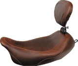 Mustang 08-21 Harley Electra Glide Std,Rd Glide,Rd King,Str Glide Wide Tripper Solo Seat - Brown