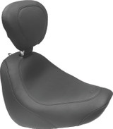 Mustang 15-21 Harley Freewheeler Standard Touring Deluxe 1PC Seat w/Driver Backrest - Black