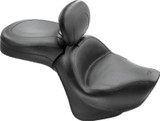 Mustang 06-21 Kawasaki Vulcan 900 Classic, Custom Touring 1PC Seat w/Driver Backrest - Black