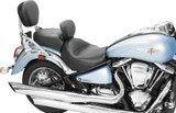 Mustang 04-10 Kawasaki Vulcan 2000 Classic,LT Standard Touring 2PC Seat w/Driver Backrest - Black