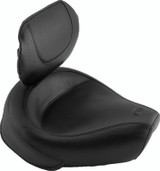 Mustang 82-03 Harley Sportster Wide Touring Solo Seat w/Driver Backrest - Black
