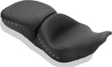 Mustang 97-07 Harley Rd King, 06-07 Str Glide, 00-05 Eagle Touring 1PC Seat w/Studs - Black
