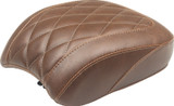 Mustang Harley Low Medallion Sissy Bar Pad (9.5 inch x 9 inch) Diamond Stitch - Brown