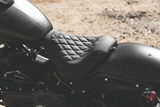 Mustang 08-21 Harley Electra Glide,Rd Glide,Rd King,Str Glide Pass Seat(8.5wide) w/Studs - Black