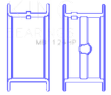 King Engine Bearings General Motors BIG BLOCK 369-502 GEN IV, V, VI - FLANGED BRG Main Bearing Set