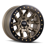 Dirty Life 9303 DT-1 17x9 / 5x127 BP / -12mm Offset / 78.1mm Hub Satin Gold Wheel - Sim. Beadlock